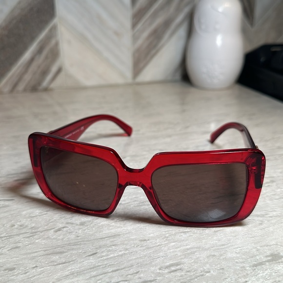 Versace VOD 4384-B Sunglasses TRANSPARENT RED/BROWN - Picture 7 of 15